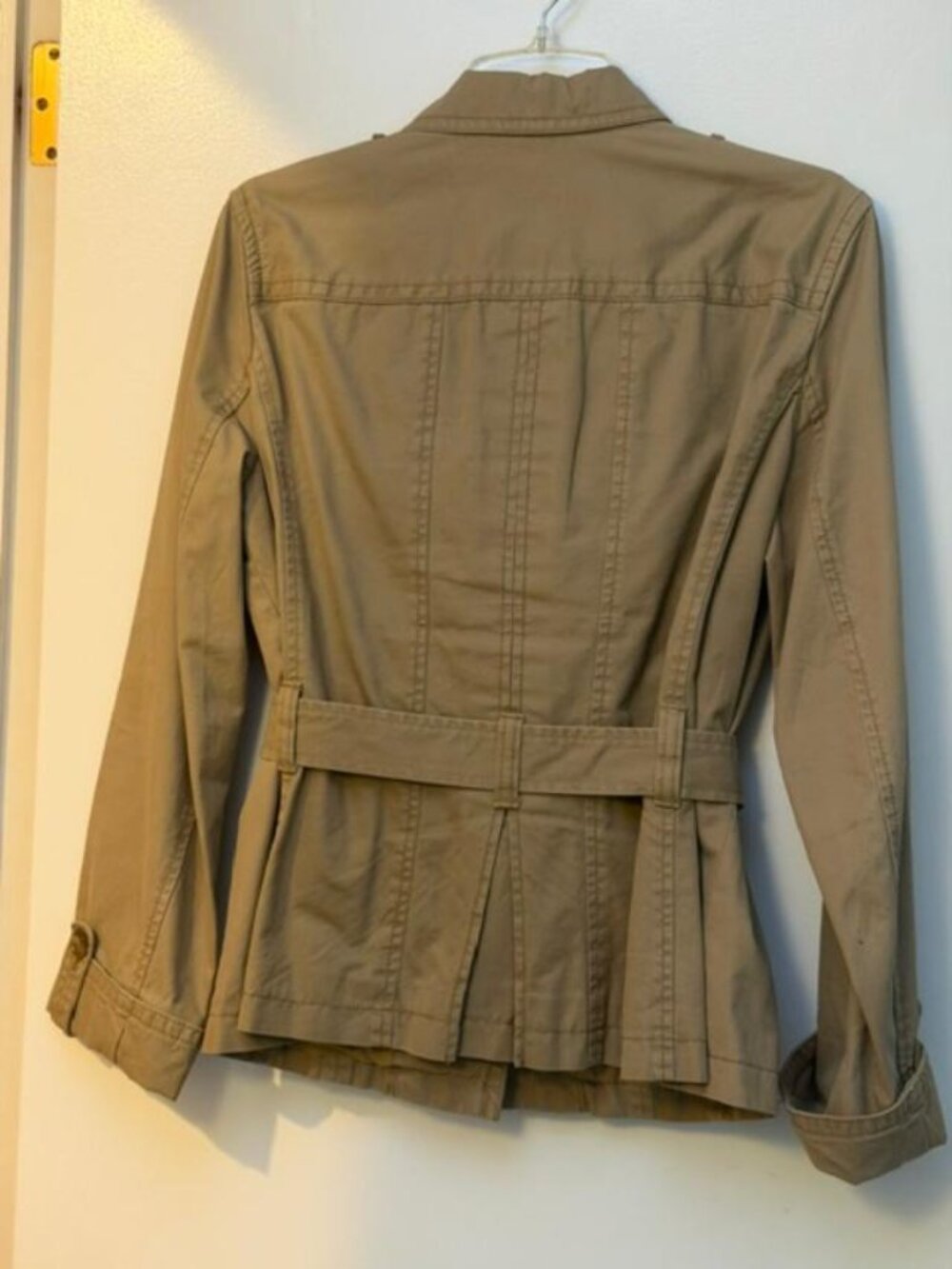 Ann Taylor Khaki Safari Jacket-100% Cotton-Size PL - Picture 8 of 9